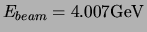 $E_{beam}=4.007 \rm {GeV}$