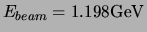 $E_{beam}=1.198 \rm {GeV}$