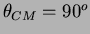 $\theta_{CM}=90^o$