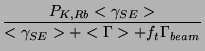 $\displaystyle \frac{P_{K,Rb}<\gamma_{SE}>}{<\gamma_{SE}>+<\Gamma>+f_t\Gamma_{beam}}$