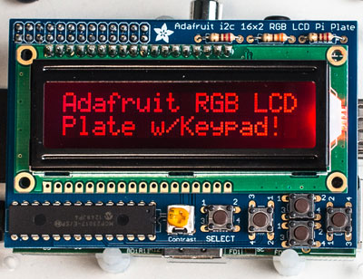 Adafruit RGB LCD Plate w/Keypad