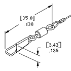 swivel: snap, nickel, 40-lb (178-N) nominal min breaking strength